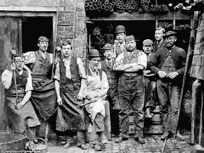 A Black And White Photograph Of A Group Of Glasgow Workers In The Early 1900s, Showing Them Posing For The Camera. Central Glasgow Through Time Etta Dunn