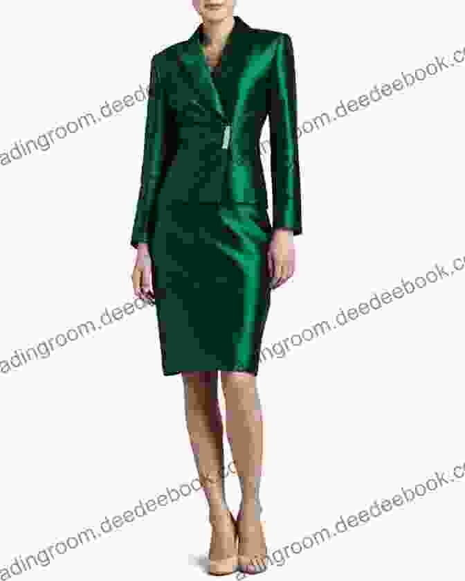 A Chic And Tailored Suit In A Deep Emerald Green, With A Pencil Skirt And Fitted Jacket, Representing The Professional And Sophisticated Side Of 1964 Fashion. Humorama Gag Cartoons Presents: Romp A Three Collection Year 1964