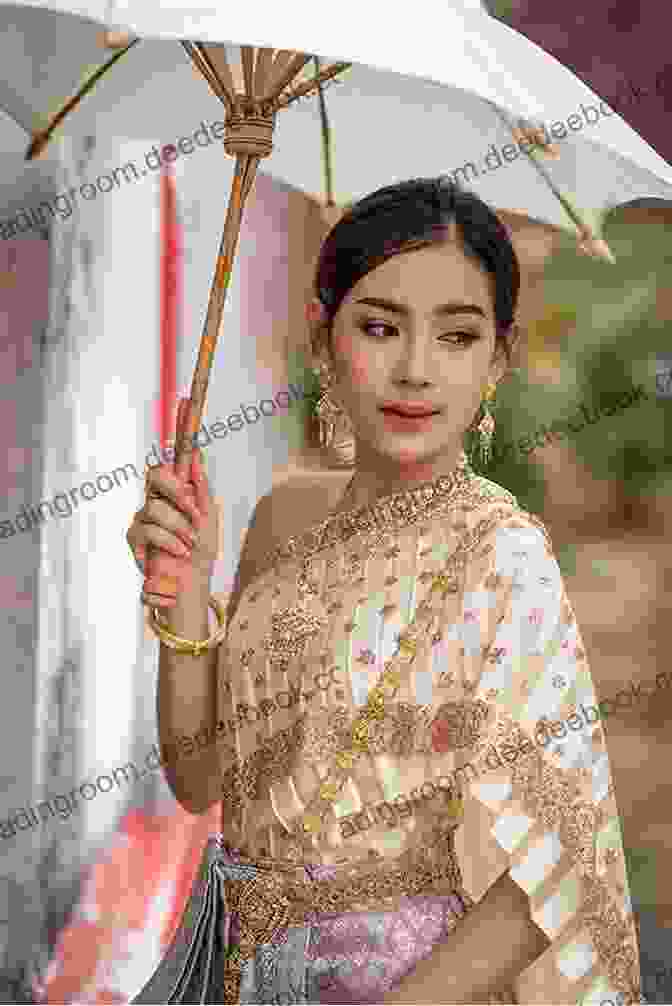 A Photo Of A Woman Wearing A Traditional Thai Dress And Makeup, Standing In Front Of A Temple In Bangkok. The Cultural Detective Faking It In Bangkok