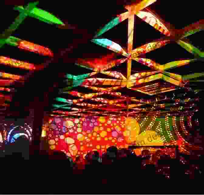 A Psychedelic Light Show Projected Onto A Group Of People At A Fun House Event In 1969. Humorama Gag Cartoons Presents: Fun House A Three Collection Year 1969 Volume One