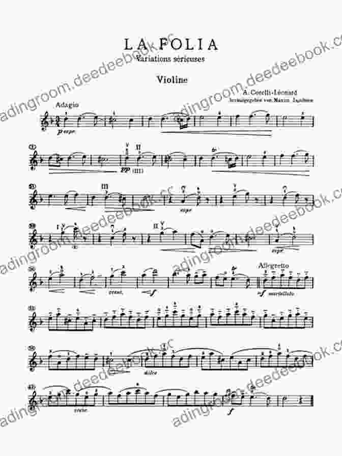 Corelli La Folia Fifty Famous Classical Themes For Violin: Easy And Intermediate Solos For The Advancing Violin Player