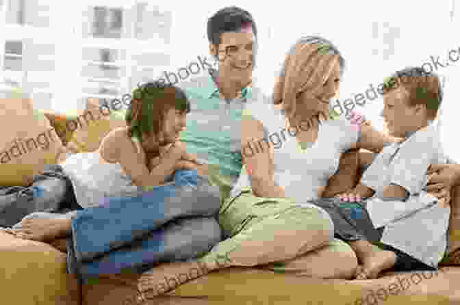 Family Members Sitting Together, Smiling And Holding Hands In A Warm Embrace In The Name Of The Family: A Novel