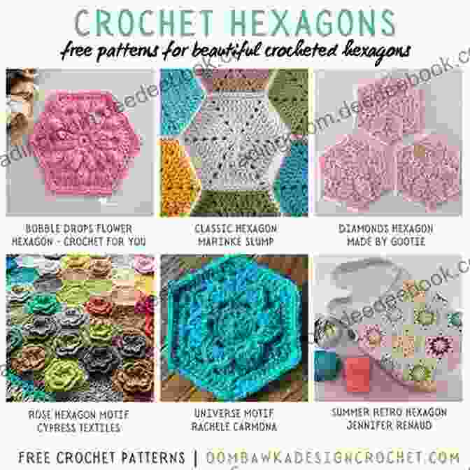 Flowered Hexagon Desirable Crochet Motifs : A Collection Of 71 Simple Vintage Crochet Granny Squares Hexagons Triangle Motifs