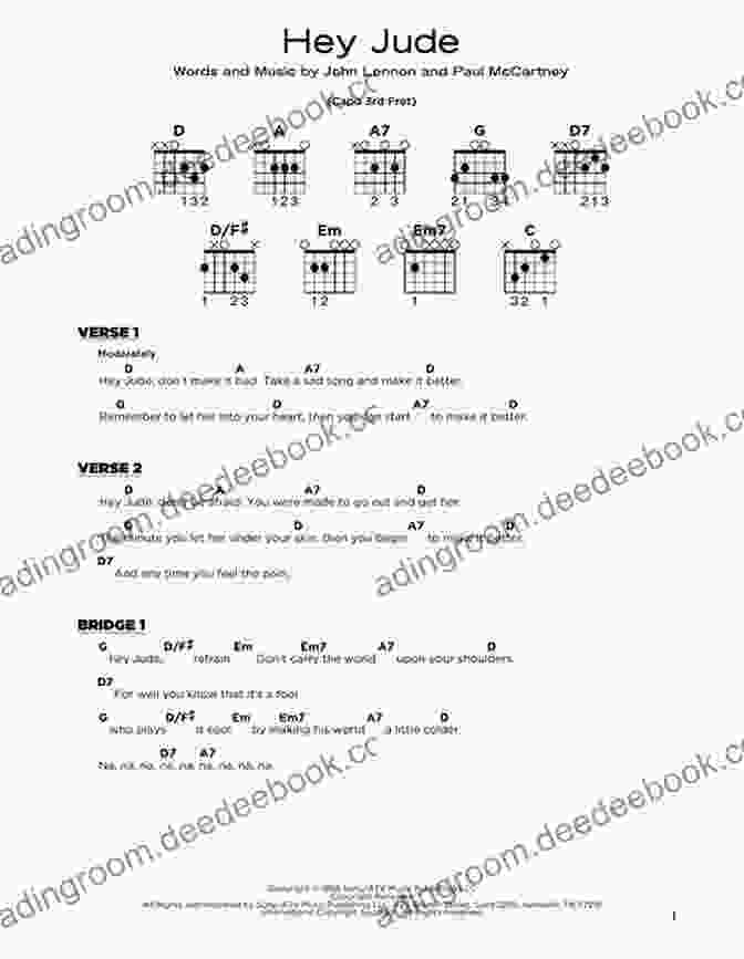 Hey Jude Chords, Lyrics, And Basic Guitar Tab Top Hits Really Easy Guitar Songbook: 22 Songs With Chords Lyrics Basic Tab