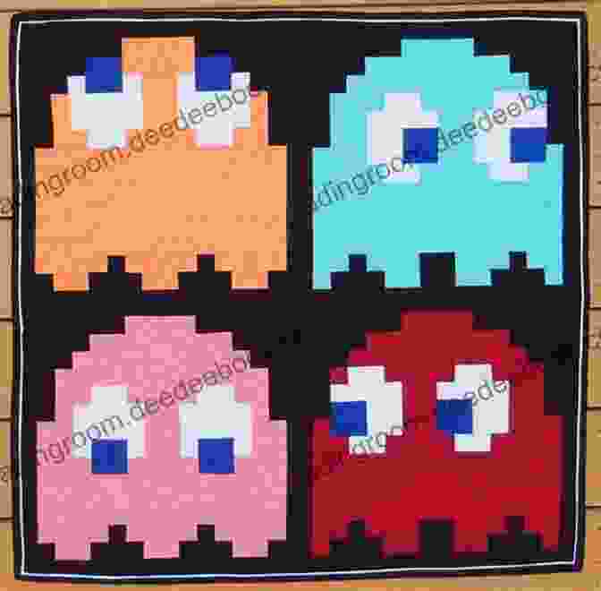 Pac Man Free Motion Quilting Design From Daisy To Paisley: 50 Beginner Free Motion Quilting Designs