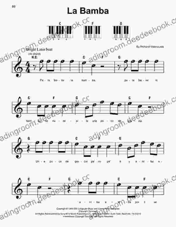 Sheet Music For La Bamba First 50 Songs You Should Play On Vibraphone: A Must Have Collection Of Well Known Songs Arranged For Vibraphone