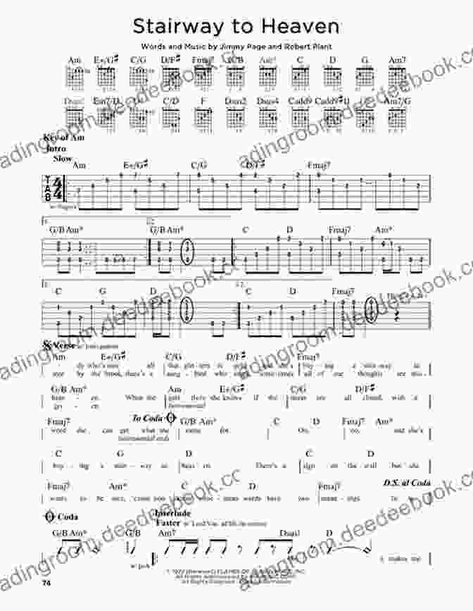 Stairway To Heaven Chords, Lyrics, And Basic Guitar Tab Top Hits Really Easy Guitar Songbook: 22 Songs With Chords Lyrics Basic Tab