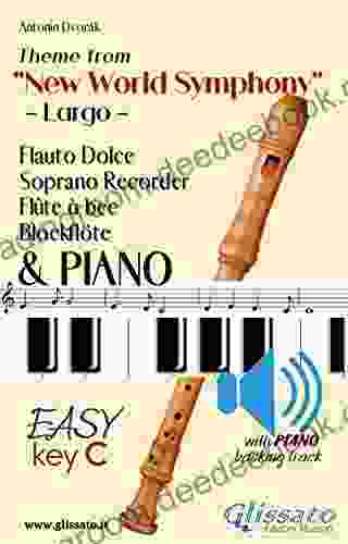 Largo from New World Symphony Soprano Recorder Piano + audio track